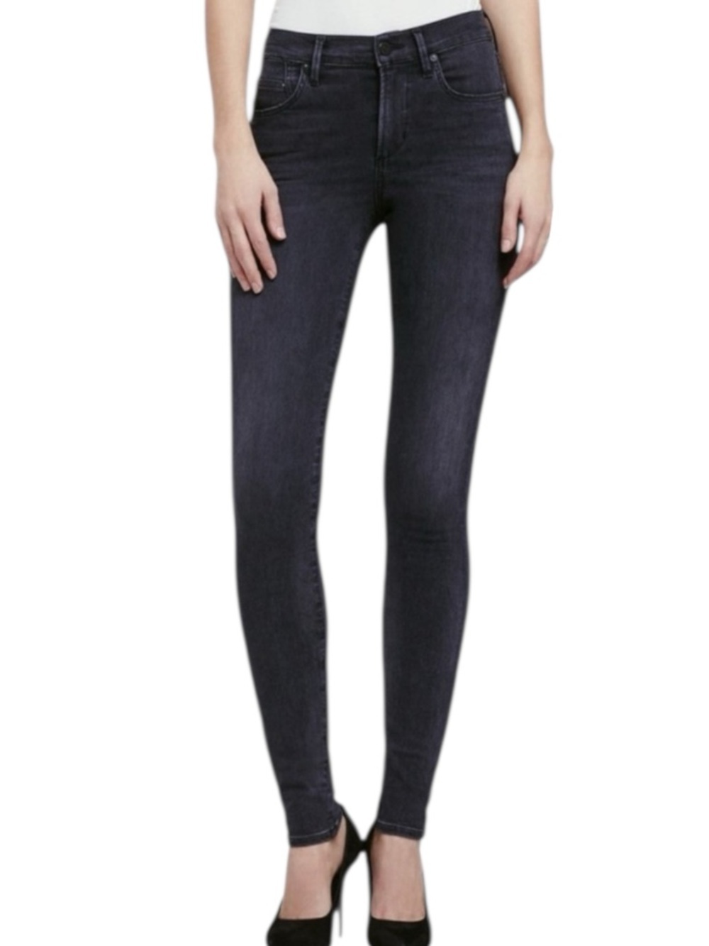 COH The Rocket High Rise Skinny Jeans Size 24 Premium Black Denim